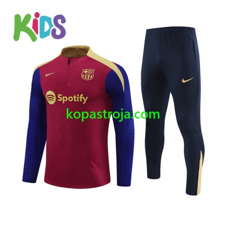 FC Barcelona Barn Tränings Sweatshirtställ Röd 2024/25